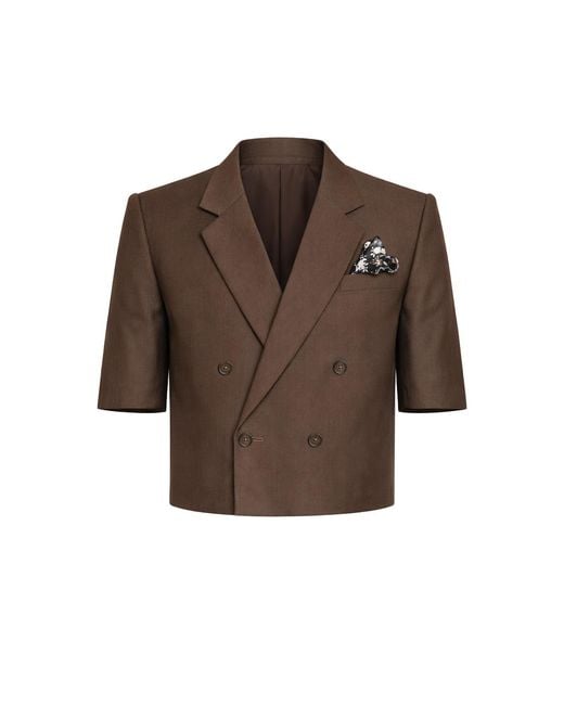 Maui X Lolita Brown André Espresso Cropped Blazer for men