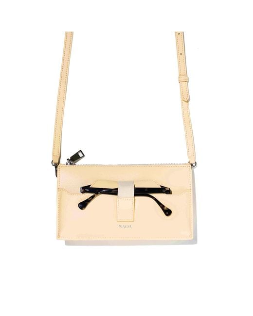 Naoa Natural Neutrals Lunette+ Apple Leather Crossbody Cream