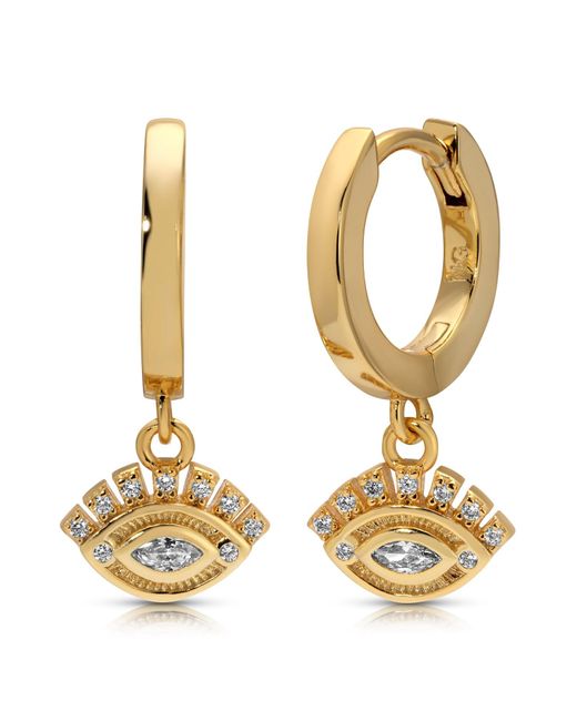 Native Gem Metallic Foresight Evil Eye Huggies