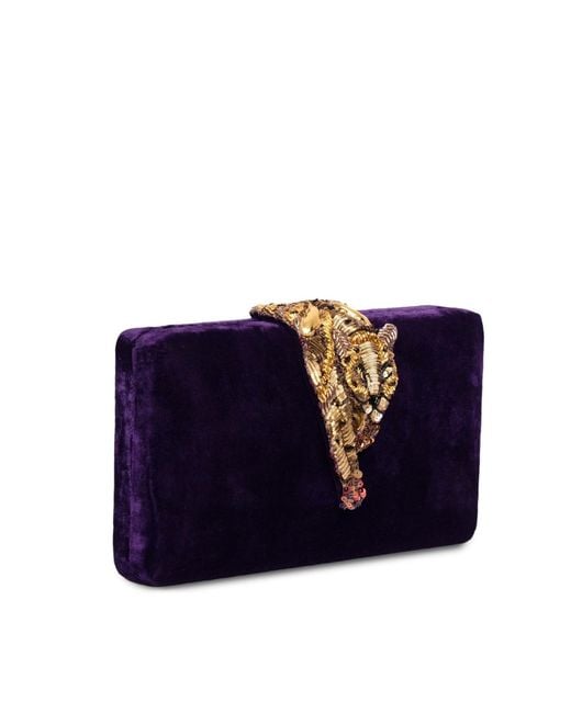 Simitri Purple Royal Raaka Clutch