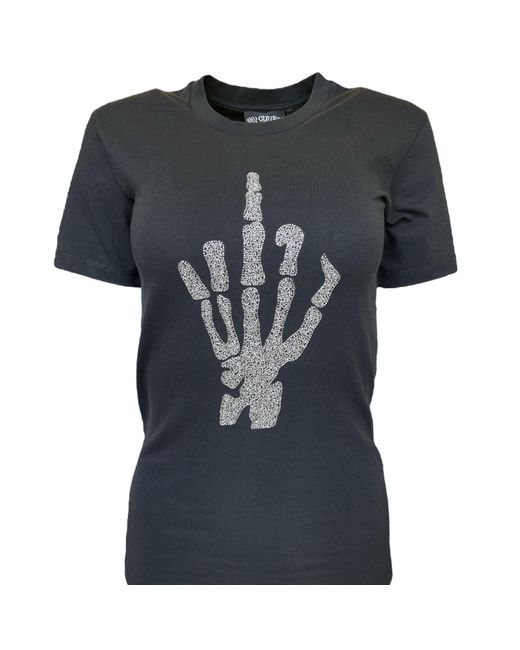 Any Old Iron Gray Skull Finger T-shirt for men