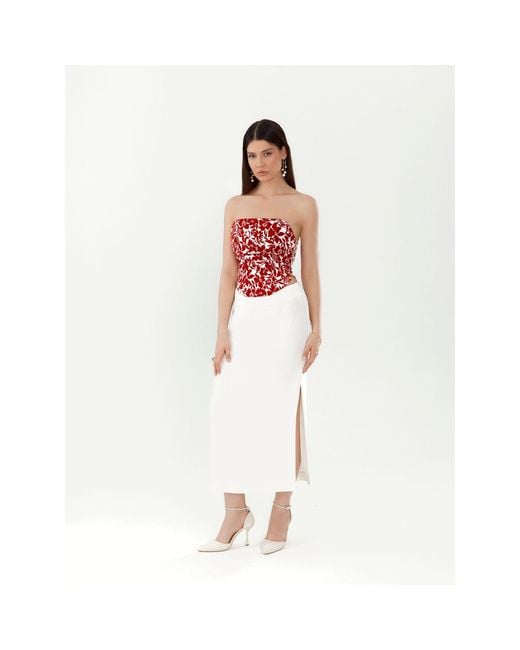 Elsava Red Velvet Flame Corset