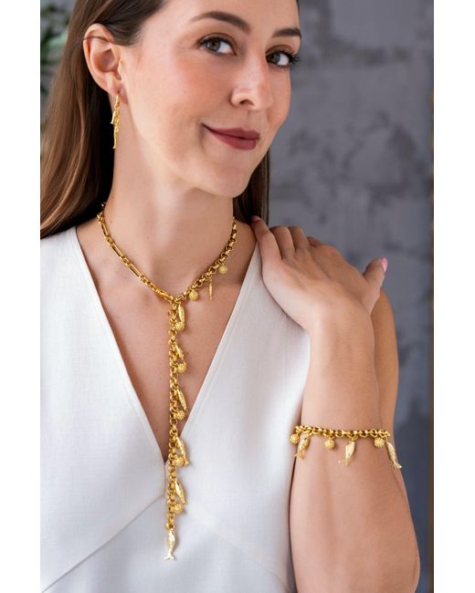 Loni Paul Jewelry Metallic Fish Charm Huggie Earrings