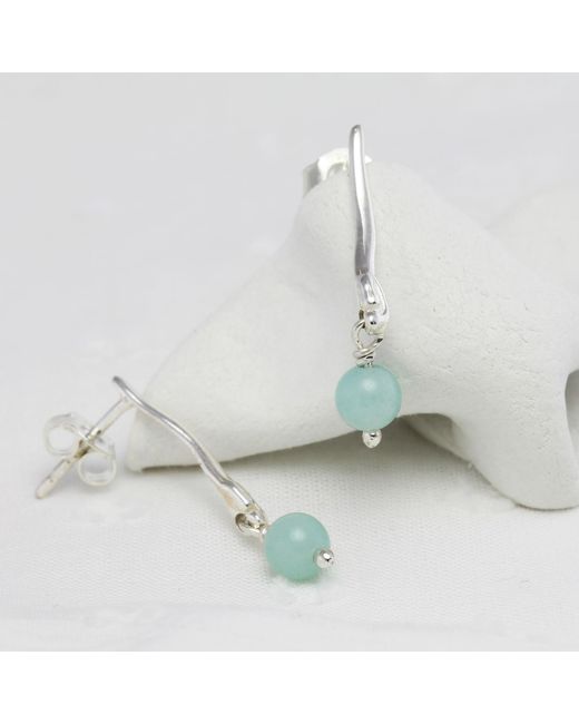 Isla Silver Blue Aventurine Sterling Earrings
