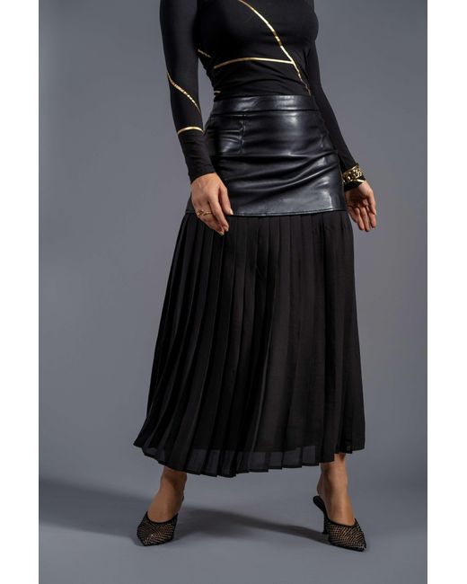 Esther Saadia Black Rebel Romance 50/50 Leather Skirt