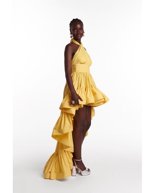 Ofuure Yellow Ima Hi-Low Dress