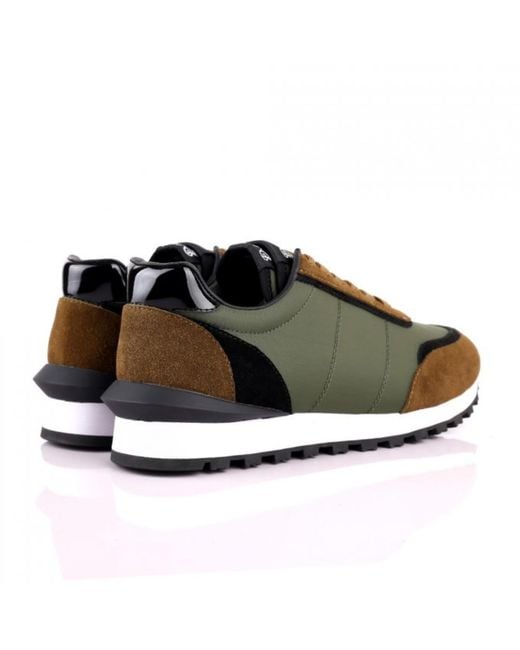 DAVID WEJ Green Boston Smart Trainers for men