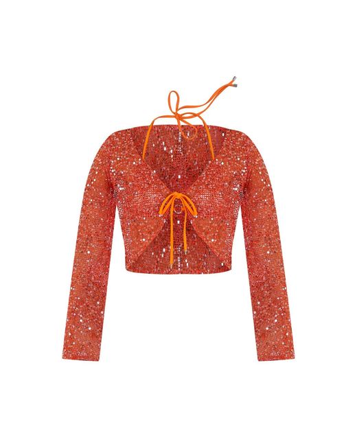 Belletage Swimwear Red The Golden Hour Cover Up Top