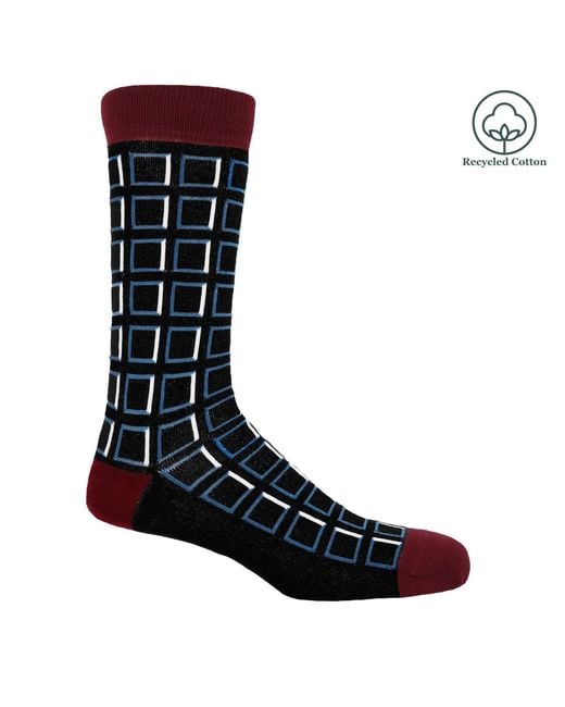 Peper Harow - Made in England Blue Cube Luxury Crew & Trainer Socks Bundle