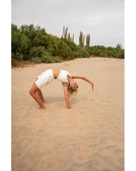 SALANIDA White Terra Ribbed Shorts