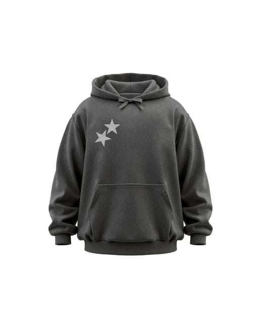 Aura & Co Gray Stockholm Glitter Star Hoodie