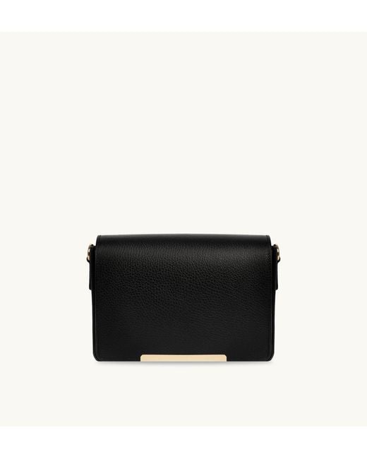 Apatchy London Black The Newbury Leather Crossbody Bag