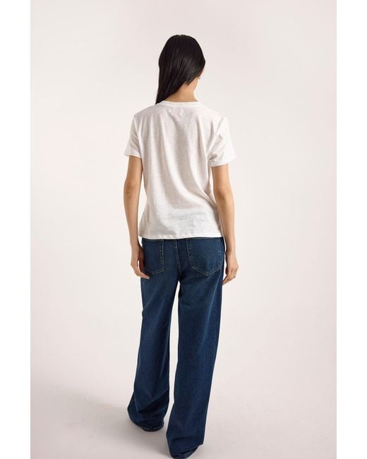 Brodie Cashmere White Weekend Boxy Tee