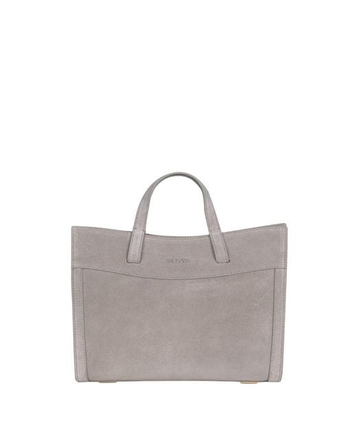 Saonara Brand Gray Mini Shopping Suede Limited Edition
