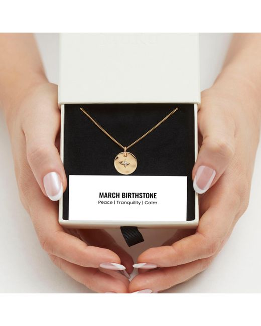 Muru Metallic March Birthstone Necklace