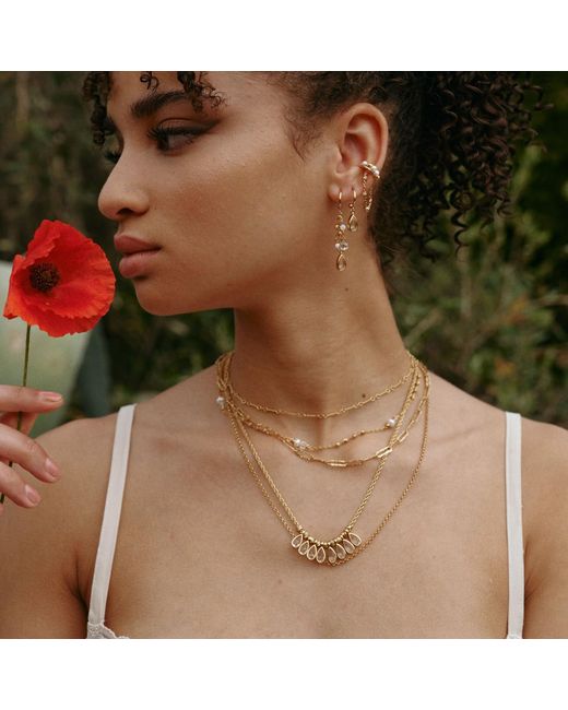 Retro Chic White Aeolian Echo Necklace Set
