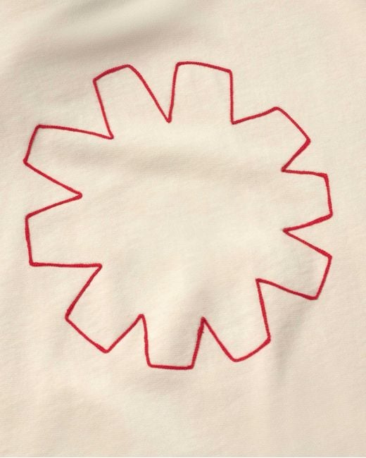 Thinking Mu White Hand-Embroidered Sweatshirt Sonne Jodie