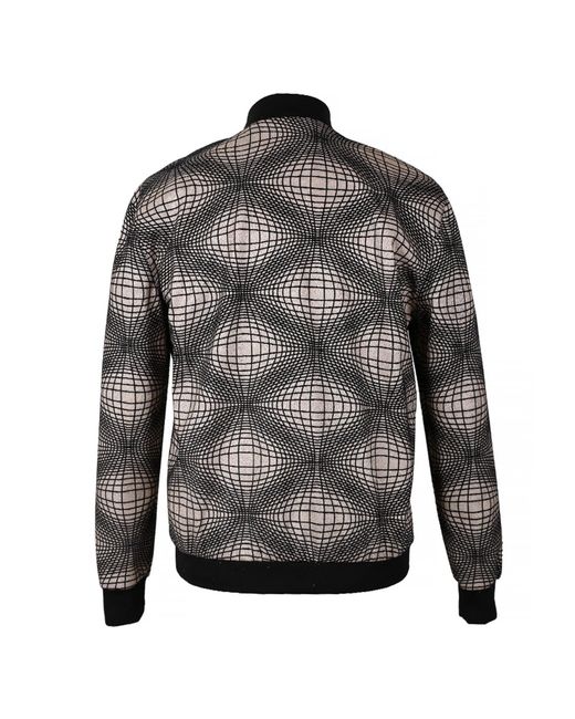 DAVID WEJ Black Velvet Geometric Glitter Bomber Jacket – for men