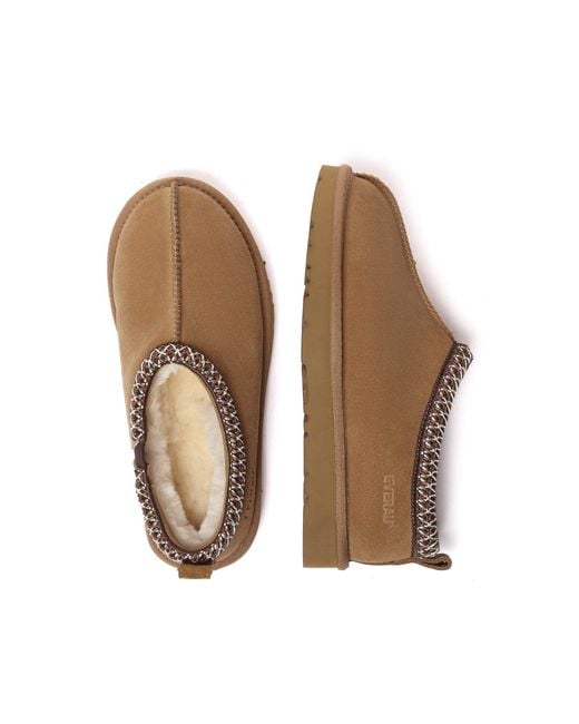 EverAu Australia Brown Wigeon Leather Slippers