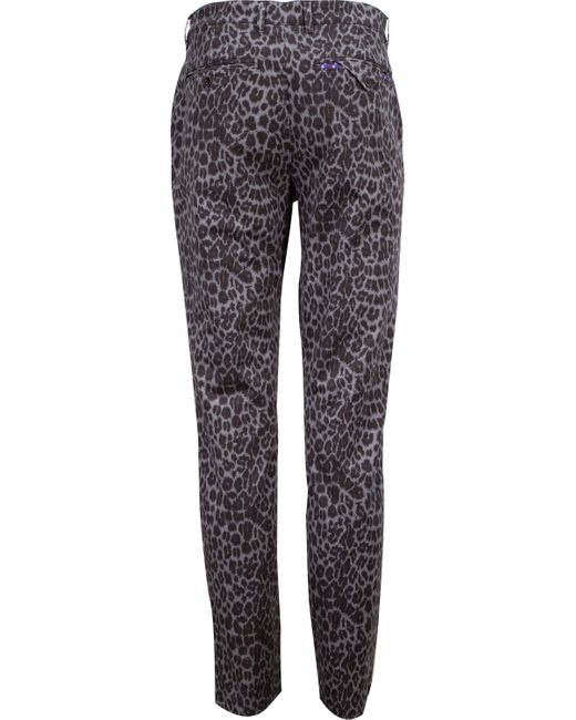 Lords of Harlech Gray Charles Leopard Pants for men