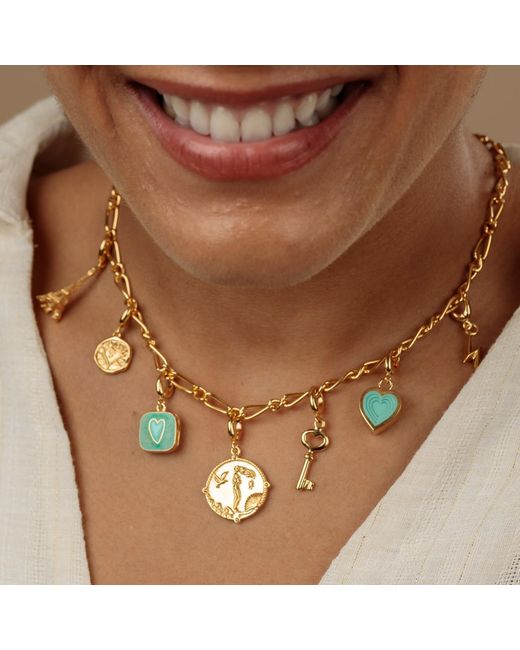 Lily Charmed Metallic Plated Heart Locket Necklace