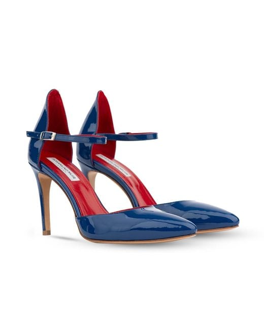 Rosamund Muir London Blue Lumina Patent Heels