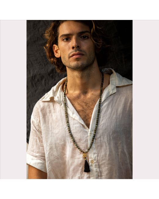Goddess Charms Black Success & Manifestation Mala Hanuman Labradorite