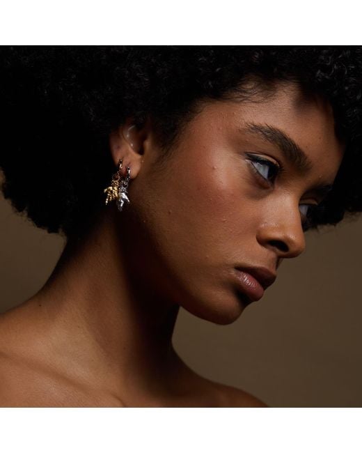 Kasun Metallic Hand Of The Protector Earrings for men