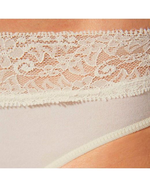 Zd - Zero Defects White Neutrals Diana Mid-Rise Lace Brief – Softness With Soy Fiber