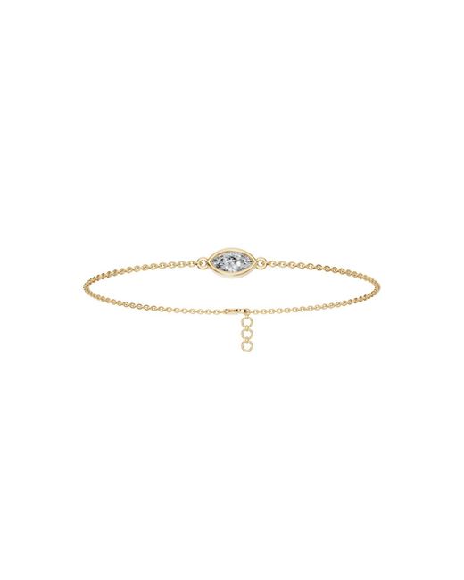Aya Fine Jewelry Metallic Eighteen Kt Marquise Solitaire Diamond Bracelet