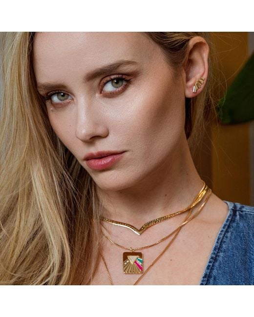 Glamrocks Jewelry Metallic Sunray Ear Climbers