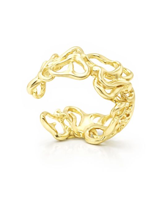 Unaloe Metallic Intertwined Hearts Ring