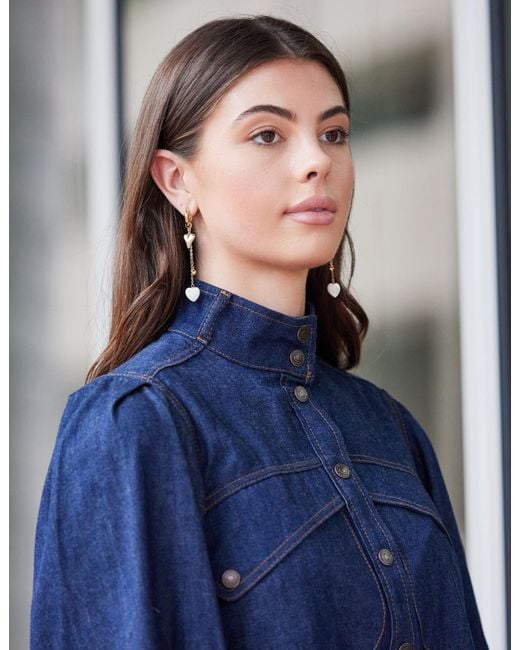 Adriana Pappas Designs Metallic Drops Of Love Earrings