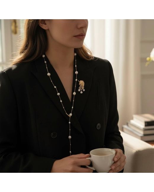 Ninemoo Metallic Luna Cascade Necklace