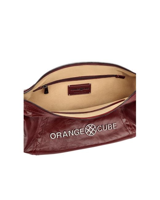 Orange Cube Purple Metropolitan Hobo Bag