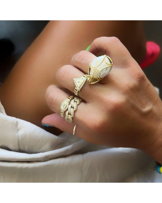 Ebru Jewelry Metallic Vermeil Diamond Ring