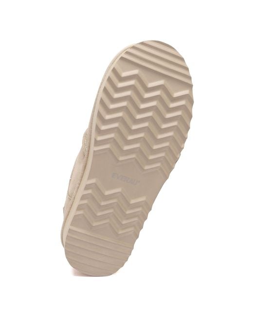 EverAu Australia Natural Neutrals Plumed Ankle Platform Slippers