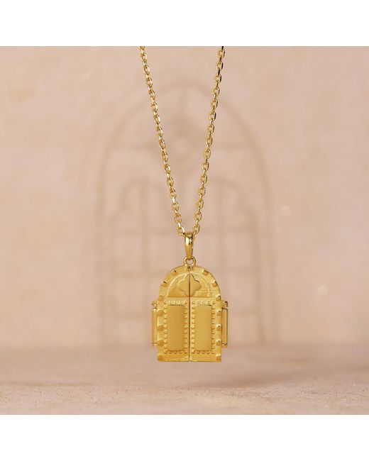 Vanimy Metallic Sacred Door Of Light Cross Necklace