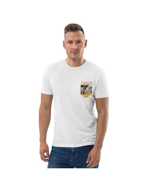 Anchor and Crew White Think Ocean Elephant Love The Planet Organic Cotton T-Shirt for men