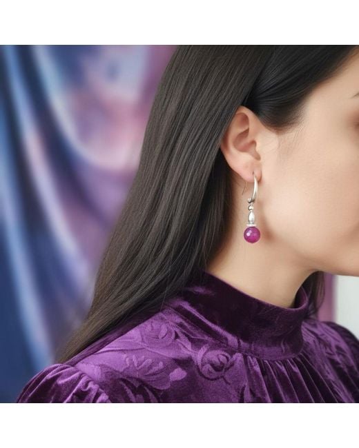 Way to Chic Pink Freshwater Pearls & Faceted Agate Earrings