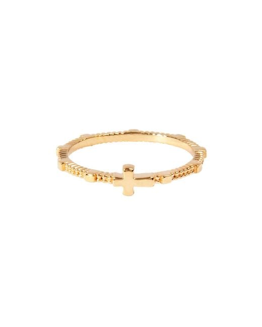Belinda Jewelz Metallic Grace Cross Ring