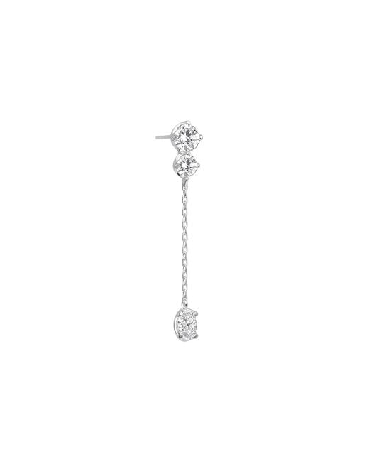 Arte Madrid White Gemma Oval Dangle Earrings