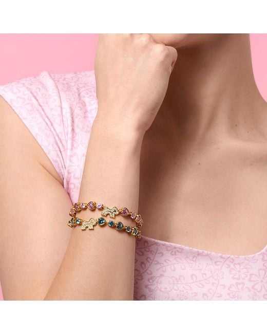 Cloud Haven Metallic Heart Crystal Logo Bracelet
