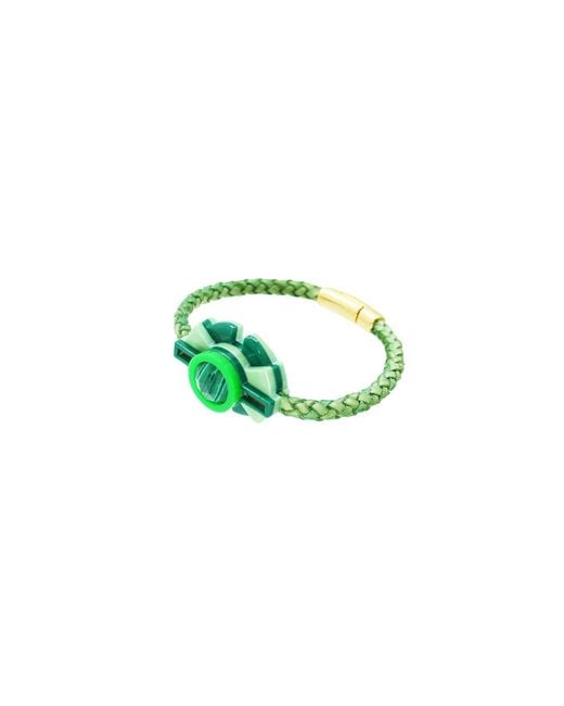 Gissa Bicalho Green Acrylic Handmade Bracelet Oca Pale