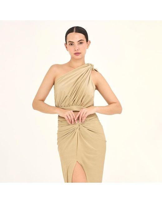 Aguaclara Natural Doree One Shoulder Blouse