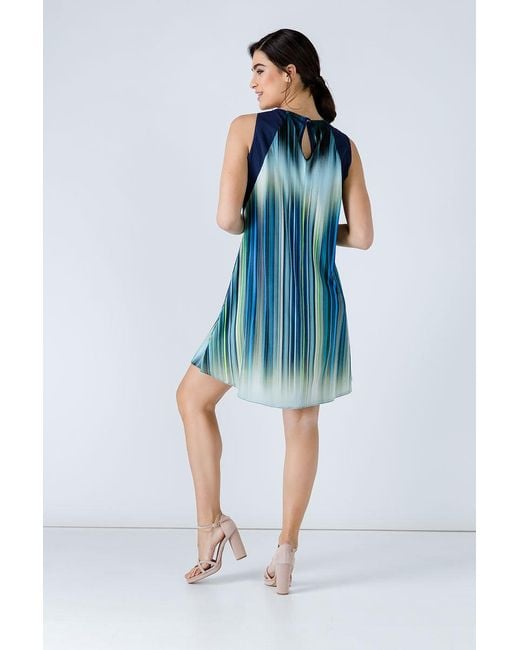 Conquista Green Striped Dress