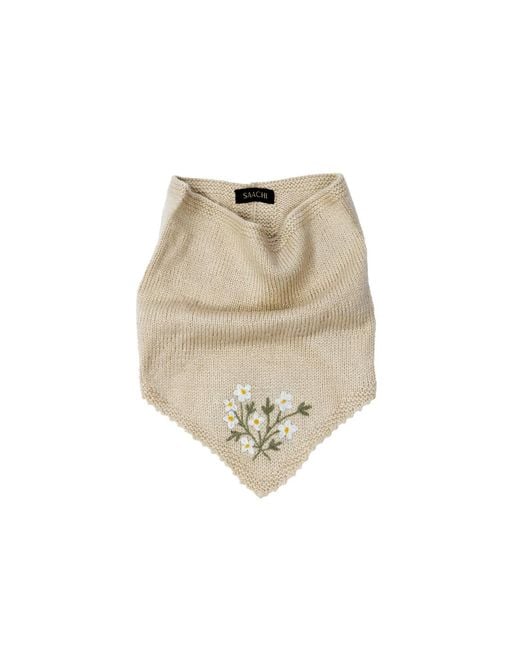 Saachi Floral Embroidered Natural Snood