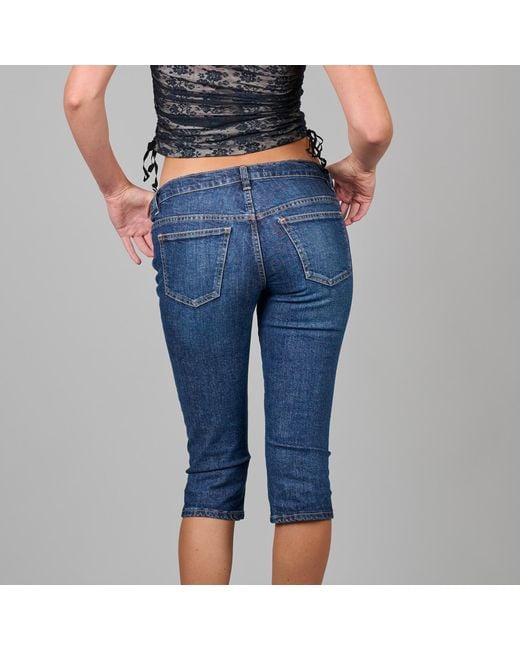 Love and Nostalgia Blue Little Gath Capri Jean