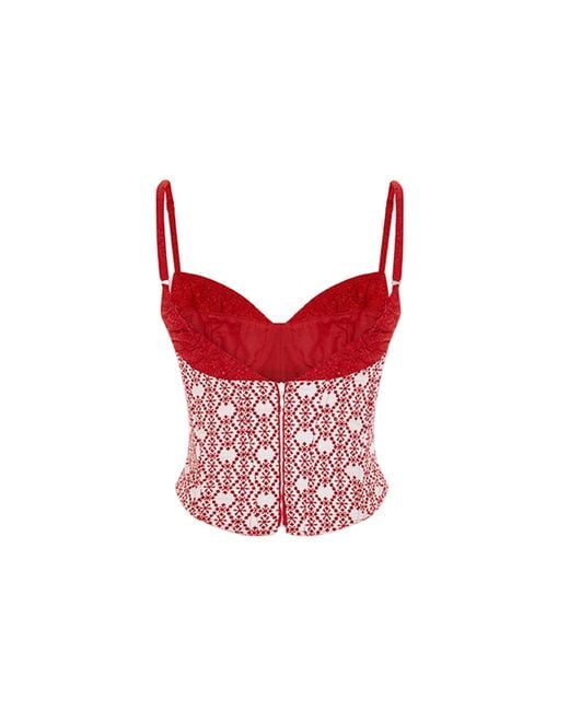Pcfg The Broderie Anglaise Edit Embroidered Bodice Corset Top
