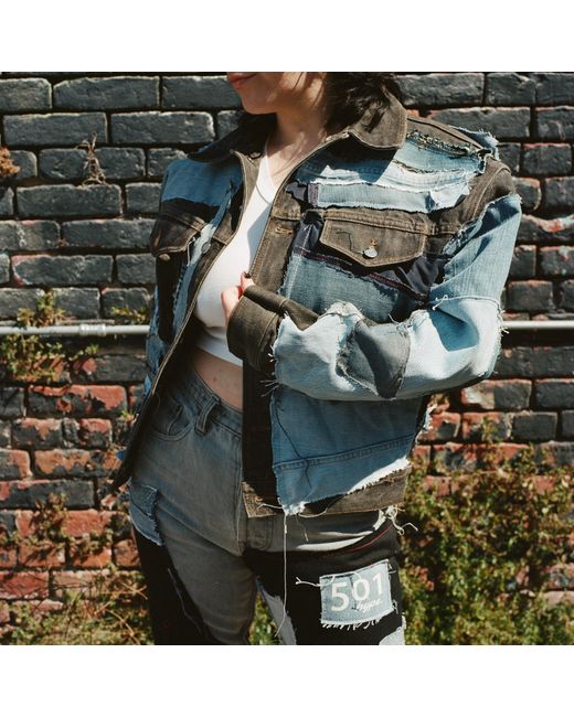 Zasta Studio Gray Shred Couture Denim B Deconstructive Denim Jeans